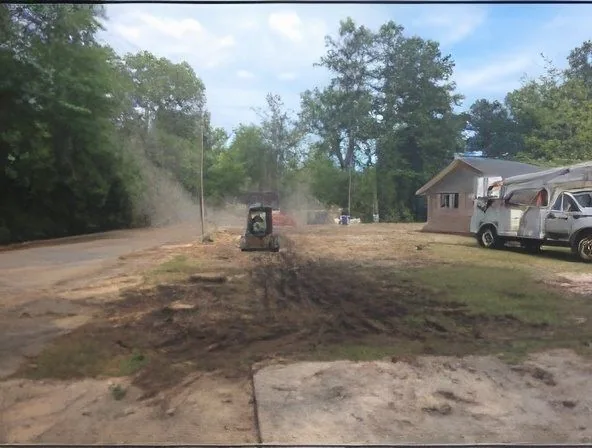 Skid-steer stump grinding and land clearing in Malvern, AR