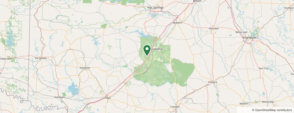 Service-area map centered on Clark County — Plyler's Tree Service